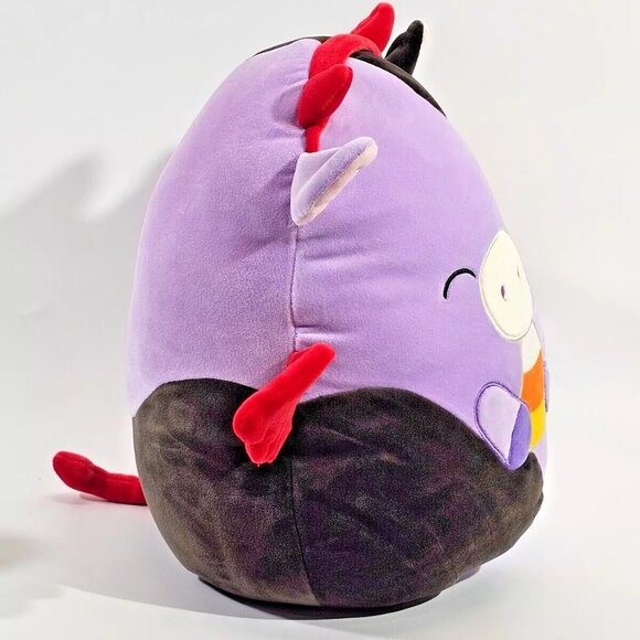 Squishmallow KellyToy Alexie Cow With Candy Corn & Devil Horns Tail 15" Plush NW - Picture 10 of 10